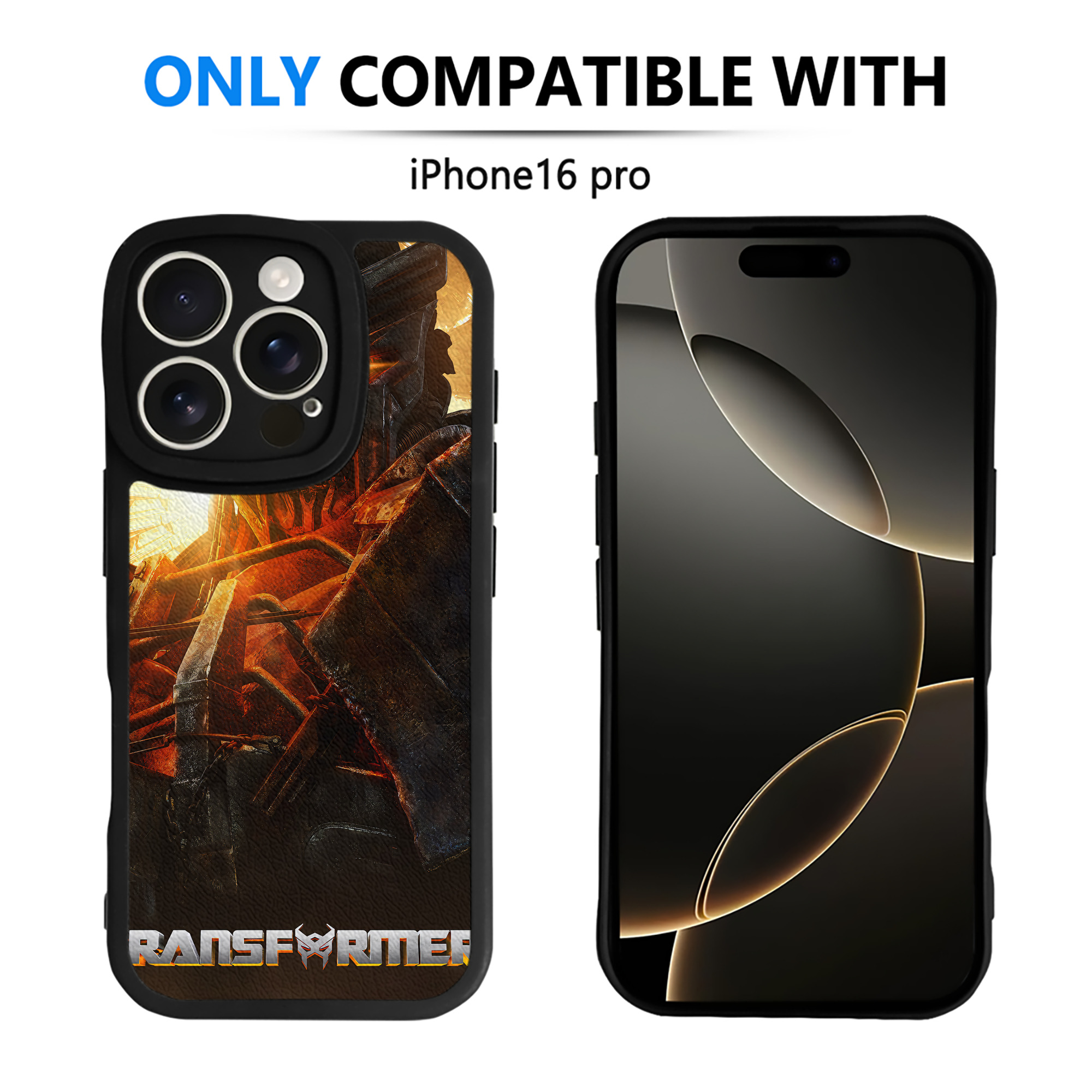 （画像用） Transformers トランスフォーマー 【iPhone 16シリーズ対応】シリコンスマホケース（レザー調） 材質：シリコン
